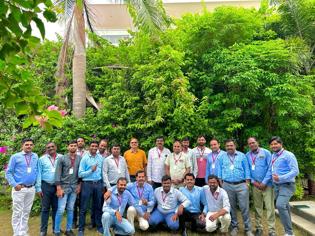 Manish Balyan with a customer.